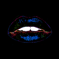 Gif animé bouche noire